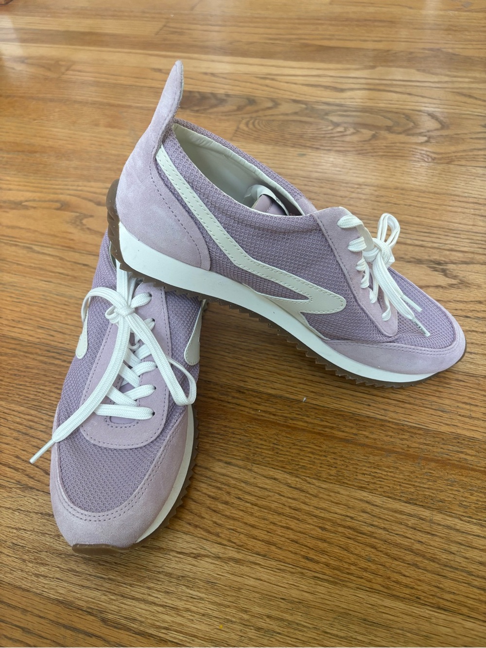rag & bone Lavender Mesh & Suede Athletic Sneakers with White Accents